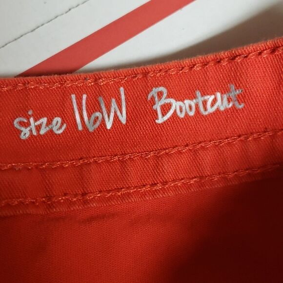 New Directions Pumpkin Color Jeans sz 16W - Picture 4 of 6